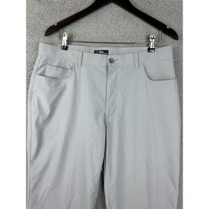 PGA Tour Golf Pants Mens 34x32 Gray Performance Lightweight Polyester Pockets